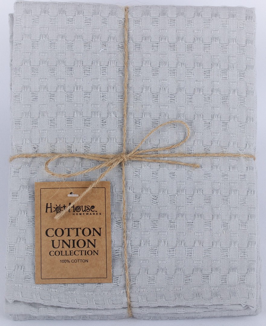 Cotton Union 2 pack tea towel Charcoal. Code: TT-COTT/CHA/2PK. image 0
